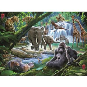 Puzzle - Les Animaux de la jungle (100 pièces XXL)