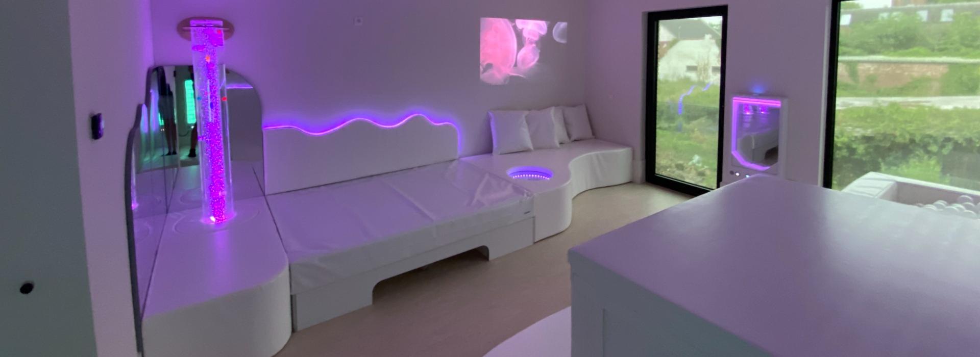 Table lumineuse blanche espaces sensoriels